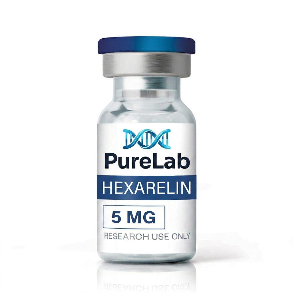 Hexarelin 5mg research bottle