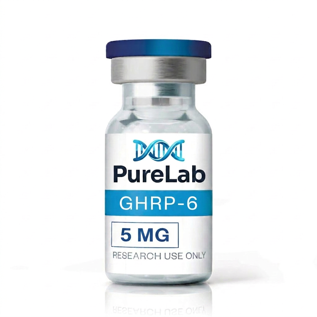 GHRP-6 5mg research bottle
